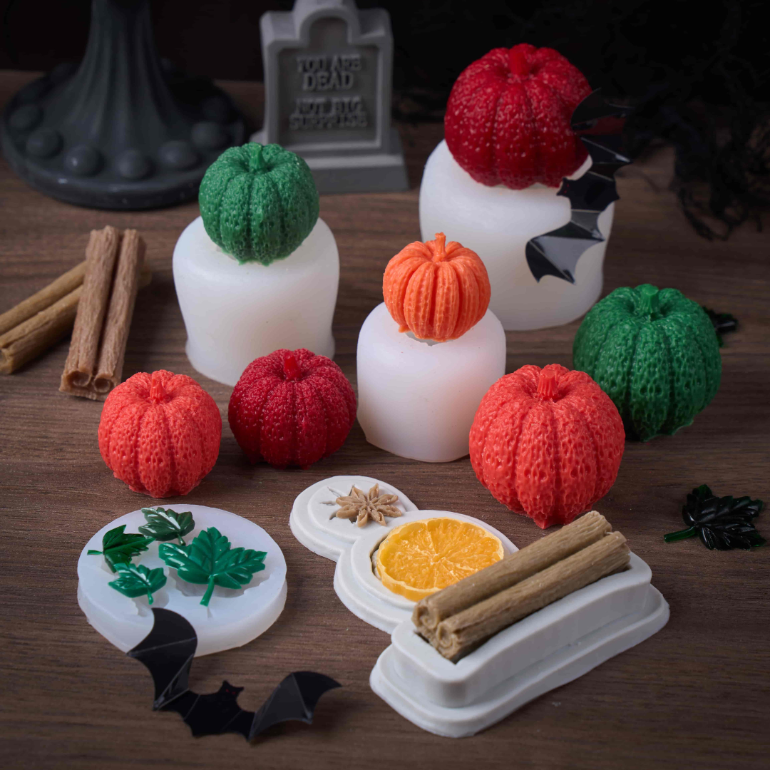 5pcs Autumn Pumpkin & Spice Silicone Mold Set