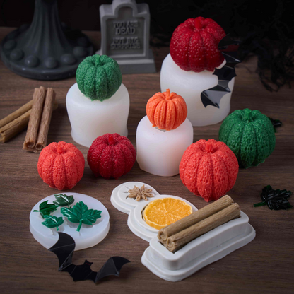 5pcs Autumn Pumpkin & Spice Silicone Mold Set