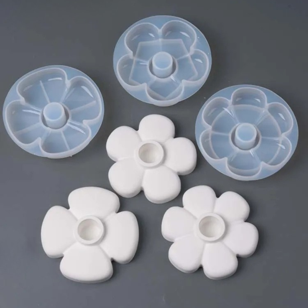 3Pcs Petal Candle Holder Silicone Mold Set.