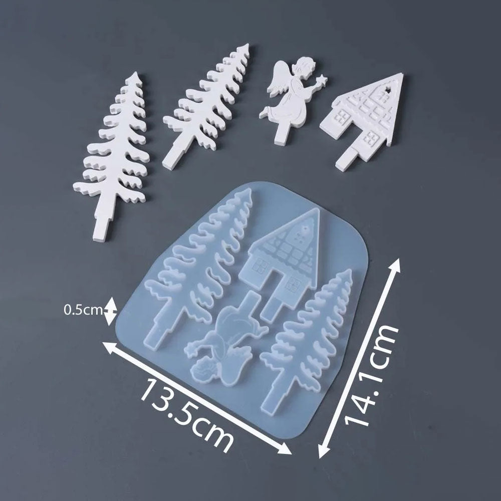 Christmas Village Star Candle Holder Silicone Mold Set