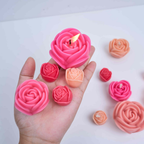 5-Piece Sweet Rose Bear Candle Mold Set