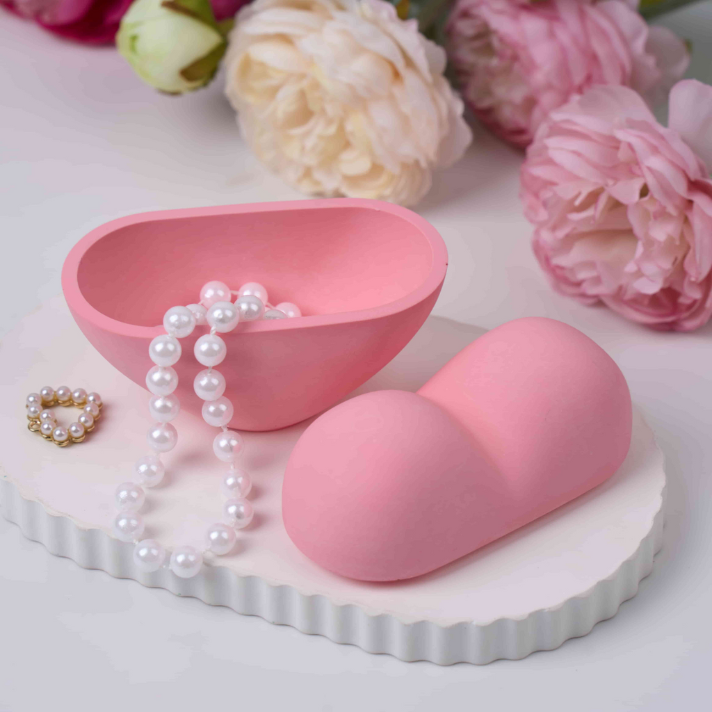 Heart-Shaped Candle Jar Silicone Mold