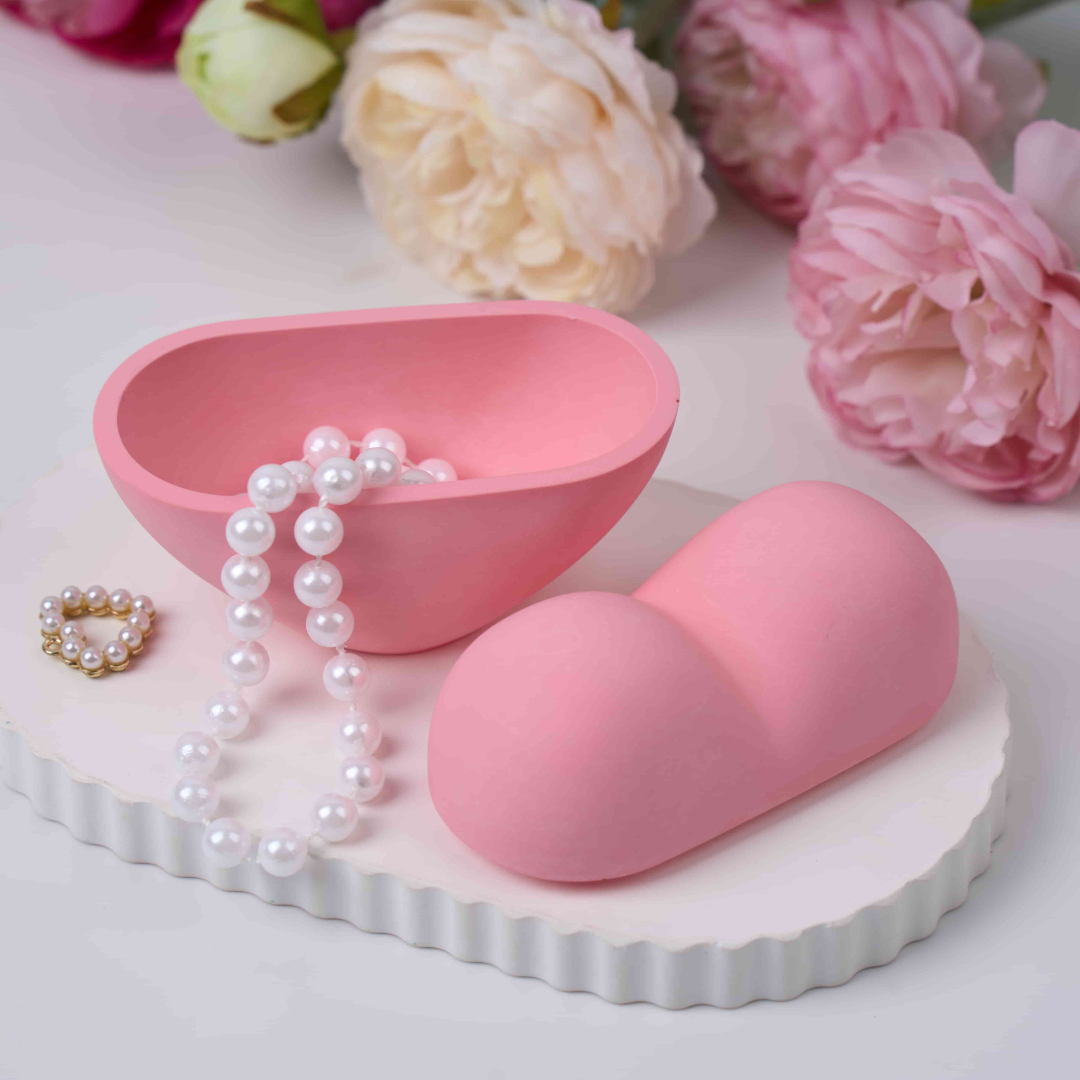Heart-Shaped Candle Jar Silicone Mold