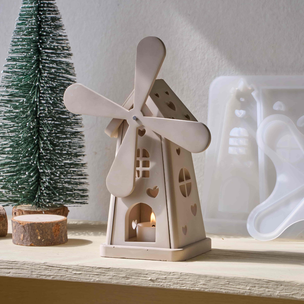 Rotating Windmill House Ornament Silicone Mold Kit