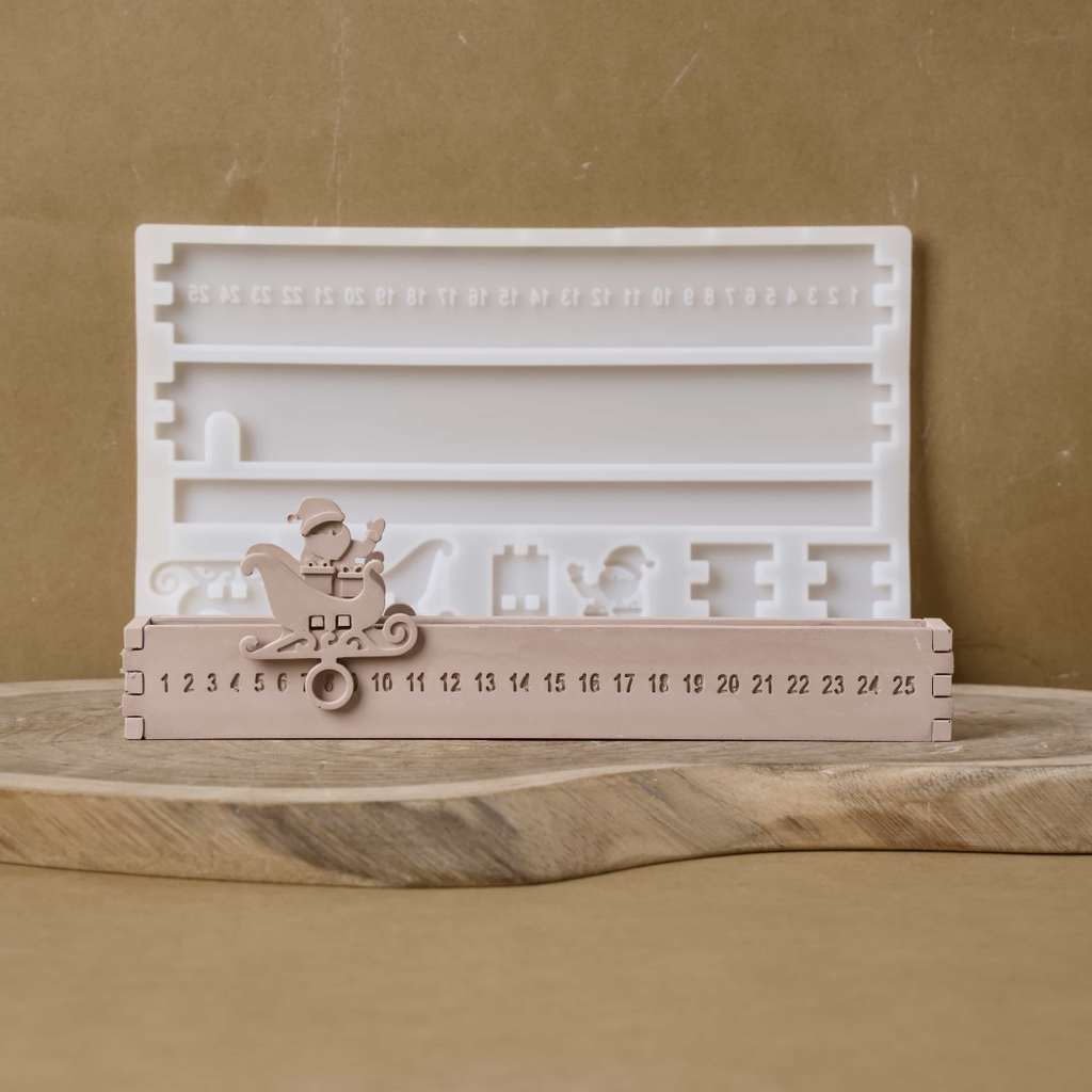 Santa Claus Christmas Countdown Light Silicone Mold