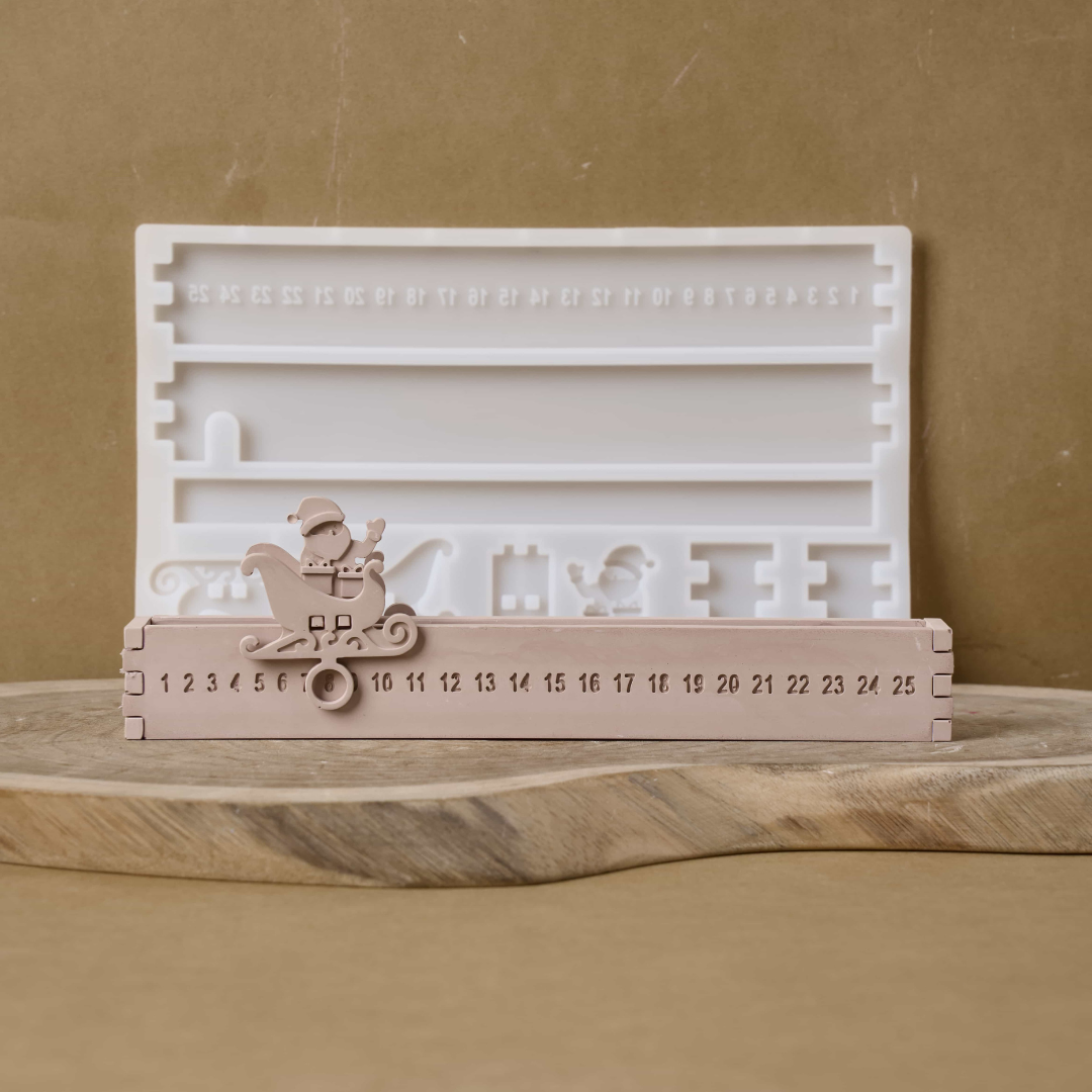 Santa Claus Christmas Countdown Light Silicone Mold