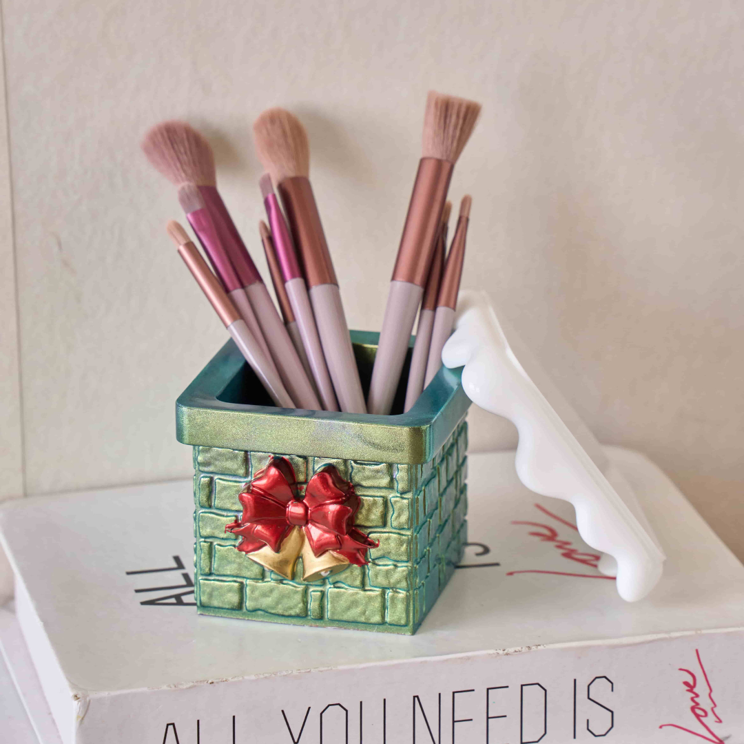 Christmas Chimney Jar Silicone Mold with Lid