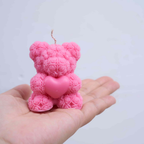 5-Piece Sweet Rose Bear Candle Mold Set
