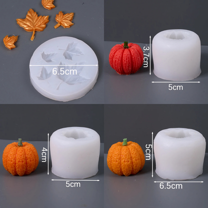 5pcs Autumn Pumpkin & Spice Silicone Mold Set