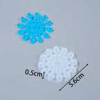 8Pcs Snowflake Resin Silicone Mold Set
