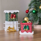 Christmas Chimney Jar Silicone Mold with Lid