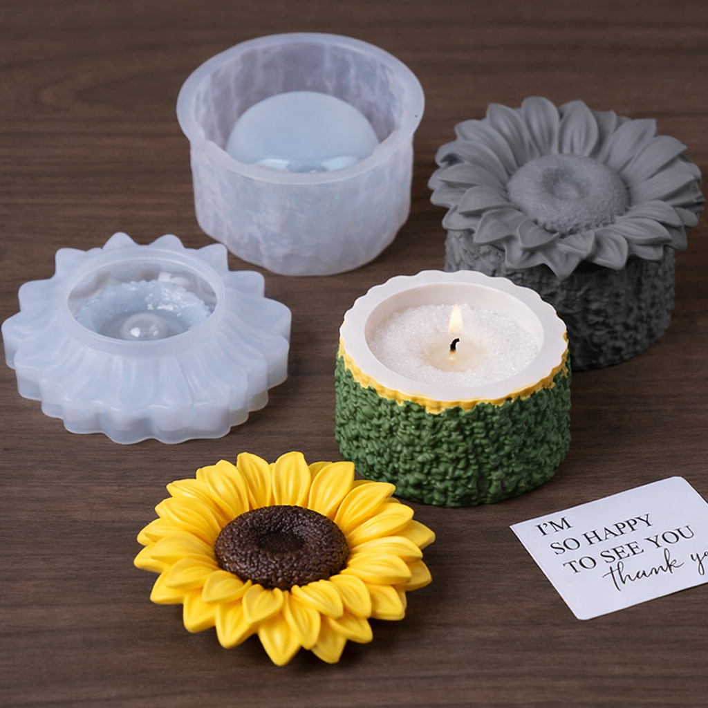 Sunflower Silicone Mold Set for Storage Jar
