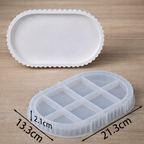 Scallop Edge Silicone Tray Molds Capsule Shape