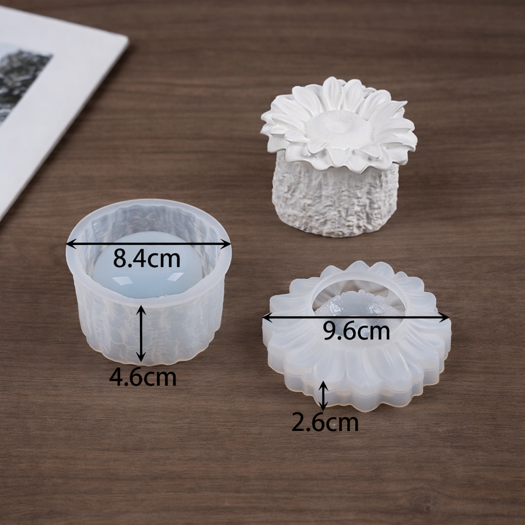 Sunflower Silicone Mold Set for Storage Jar