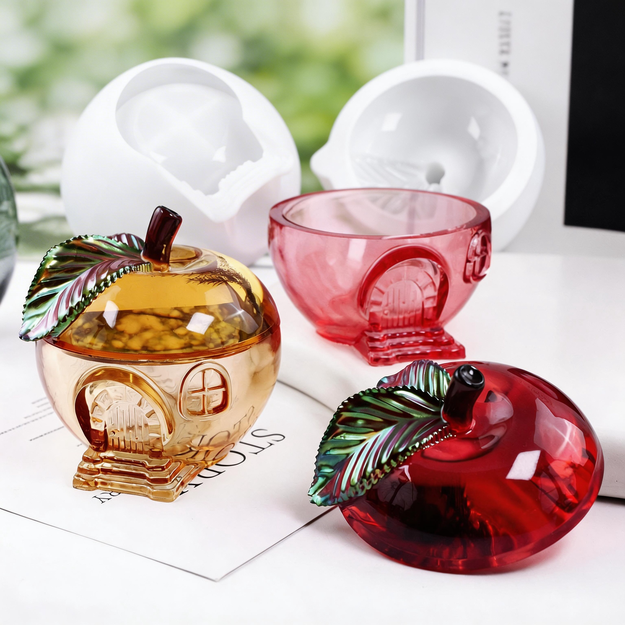 Pomelle Cottage Relief Storage Jar Silicone Mold Set