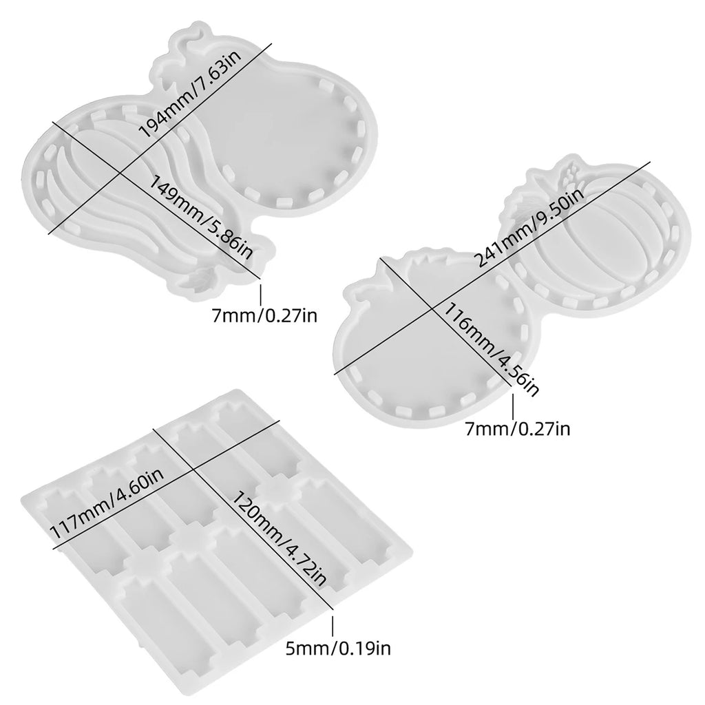 Halloween Pumpkin Silhouette Silicone Mold Set