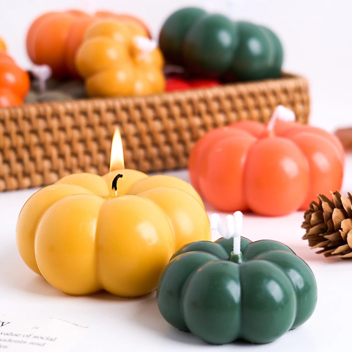 2Pcs Pumpkin Silicone Candle Molds