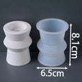 Geometric Roman Column Candle Holder Silicone Mold.