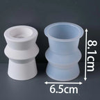 Geometric Roman Column Candle Holder Silicone Mold.