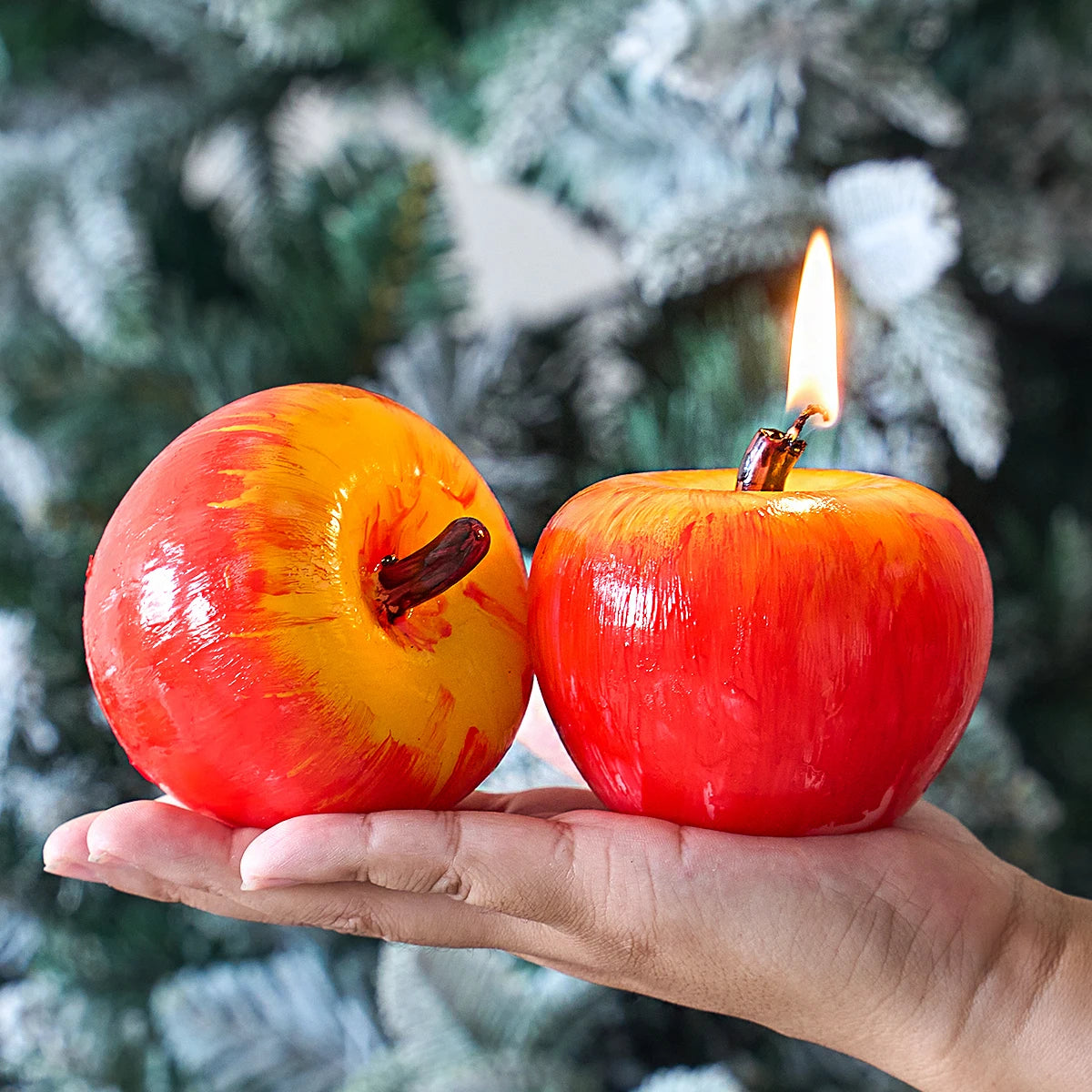 3D Apple Shaped Candle Silicone Mold