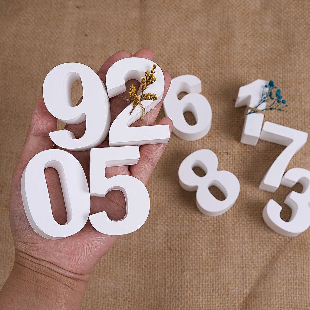 3D Number 0-9 Silicone Mold.