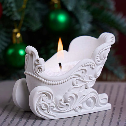 Christmas Sleigh Candle Jar Silicone Mold