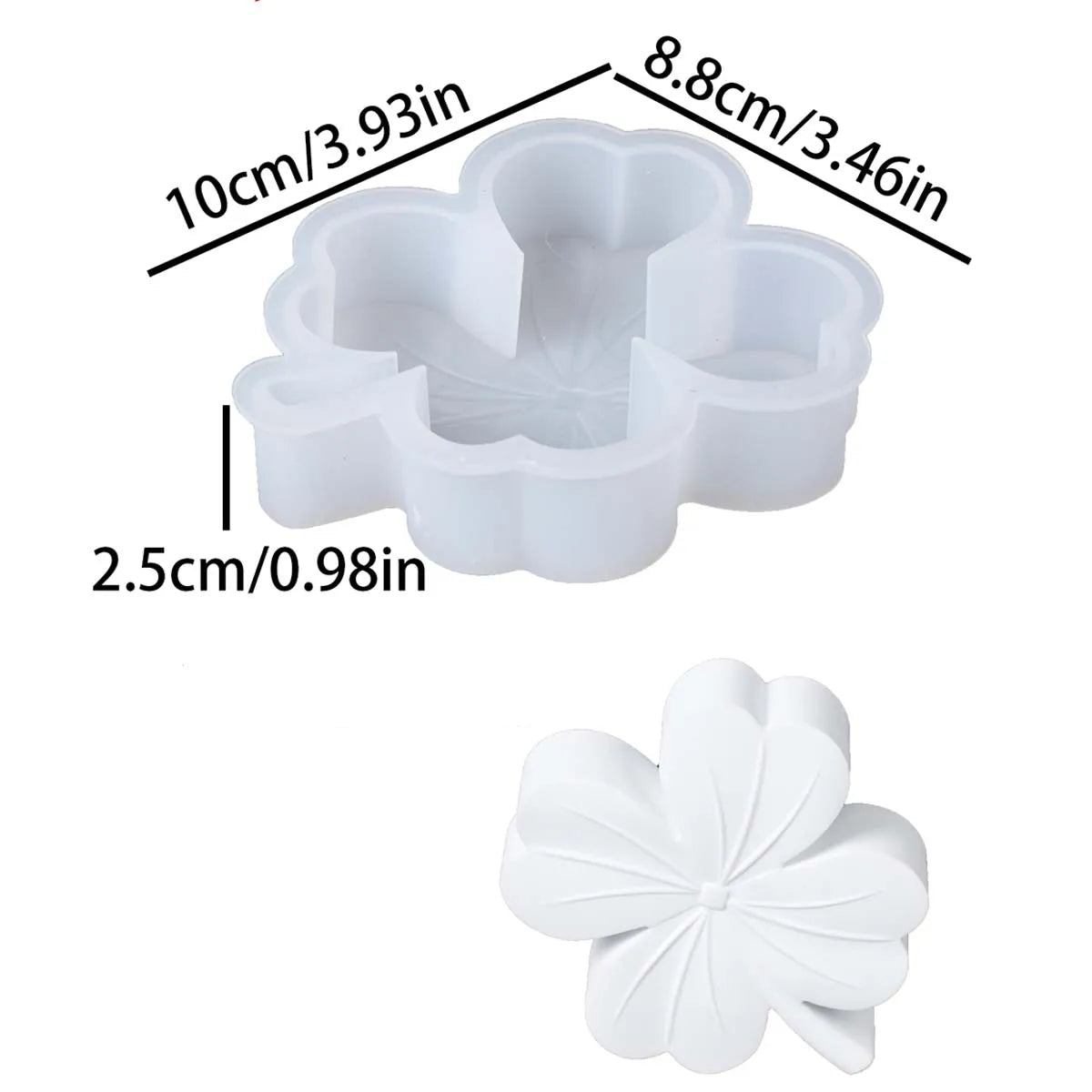 Cloven Vein Clover Silicone Mold Small