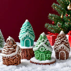 Snowy Pine Cottage Silicone Candle Mold