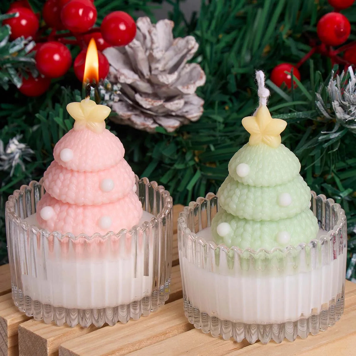 Purlyn Bobble Christmas Tree Candle Mold