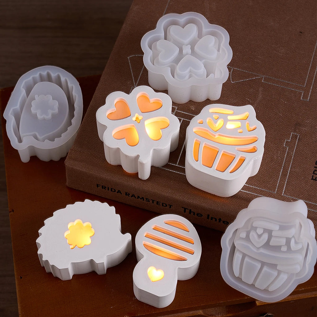 DIY Hollow Silhouette Lamp Silicone Mold.