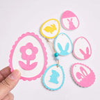 6 Cavity Easter Bunny Pendant Mold – Oval Ornament Design