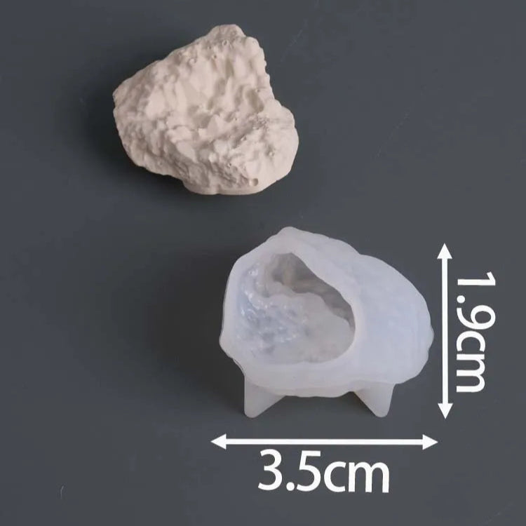 Lunar Rock Candle Cup Tray Silicone Mold.