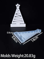 Luvret Fretwork Christmas Tree Candle Holder Silicone Mold Set