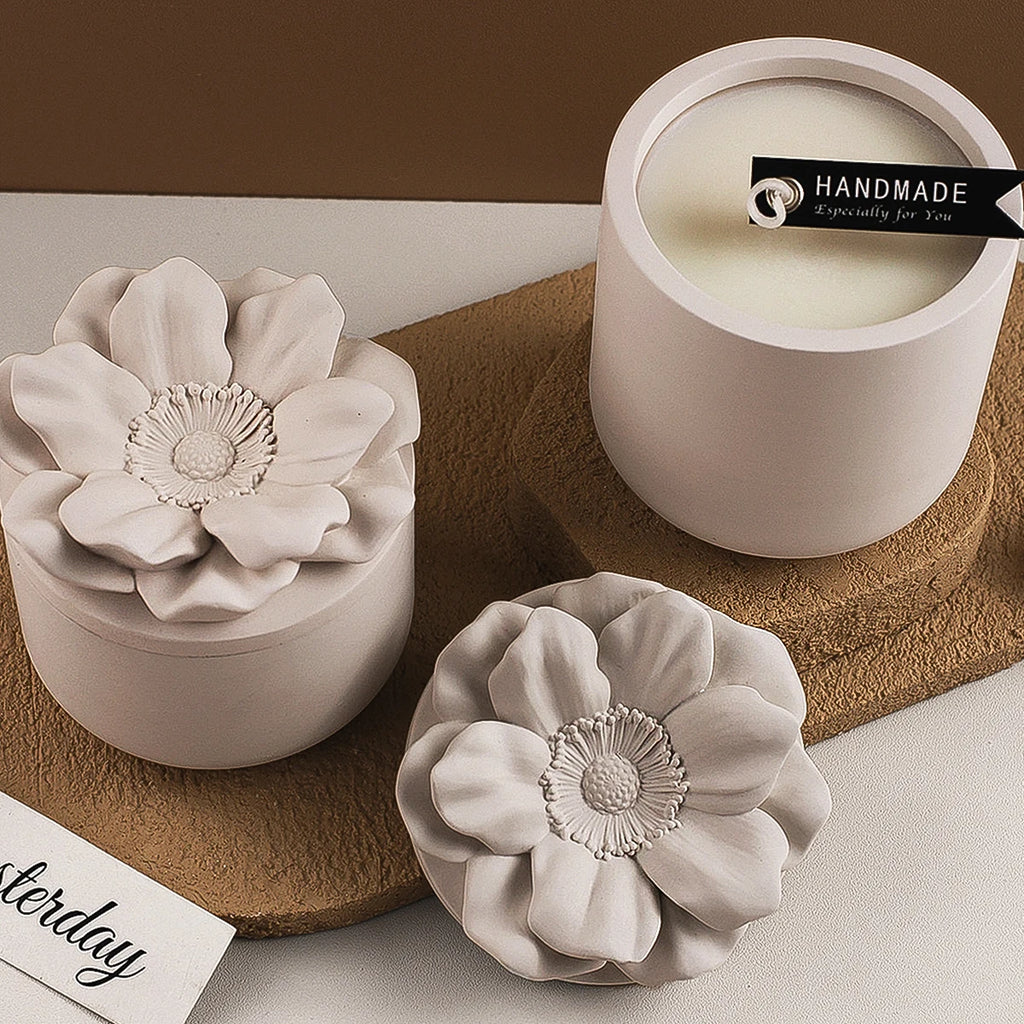 Floral Candle Cup Silicone Mold