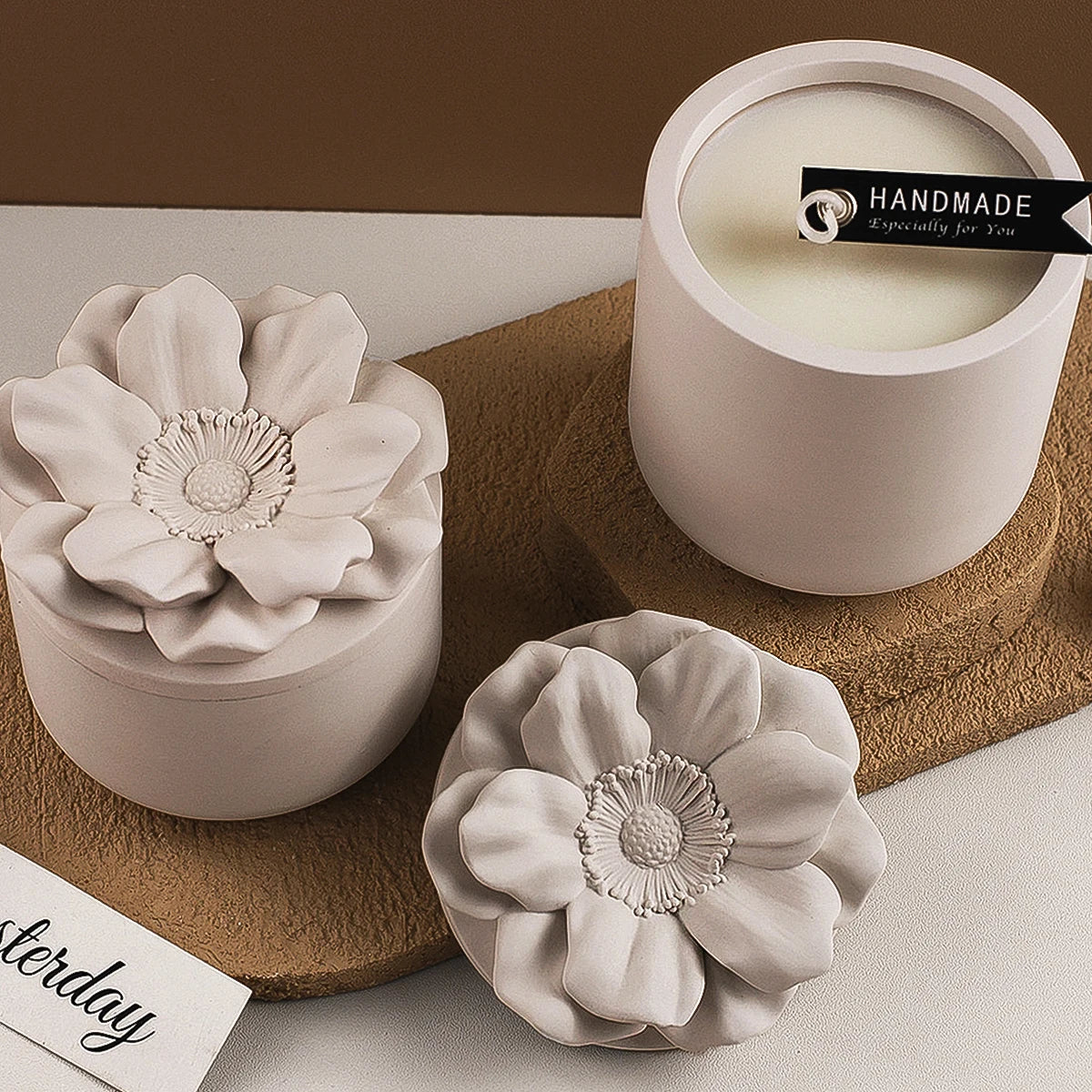 Floral Candle Cup Silicone Mold