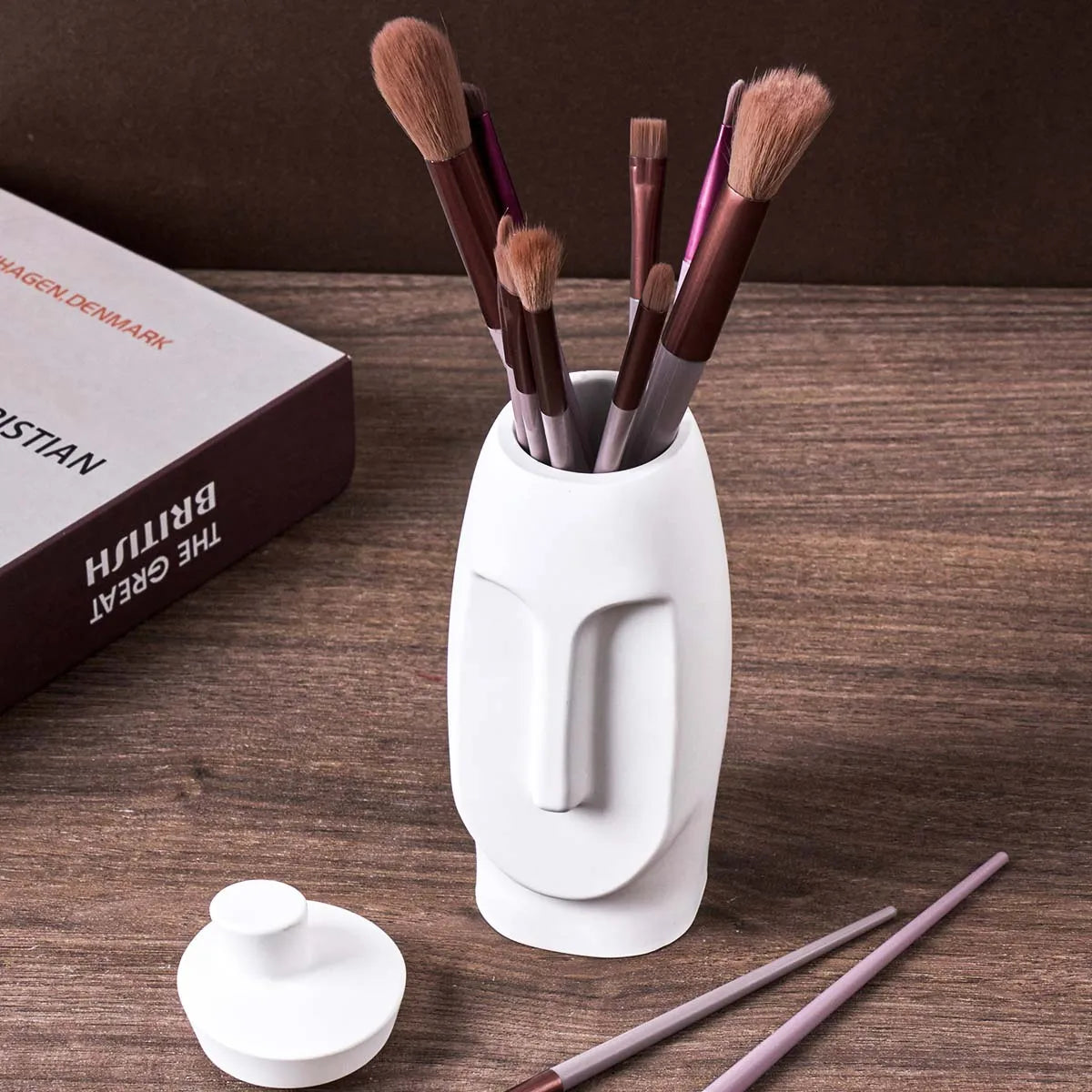 Abstract Face Vessel Vase Silicone Mold