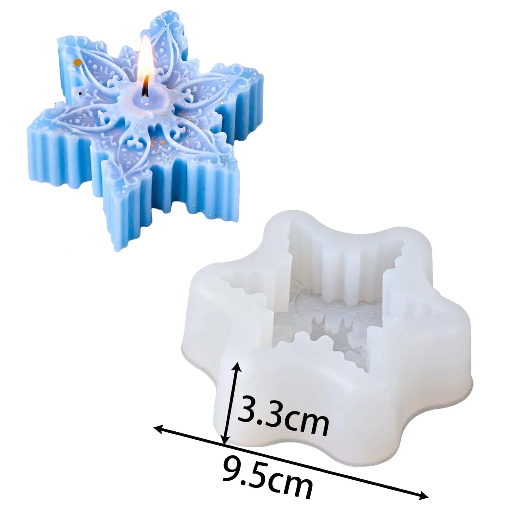 Snowflake Candles Silicone Mold