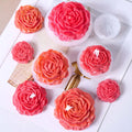 4 Piece Peony Flower Candle Mold Set