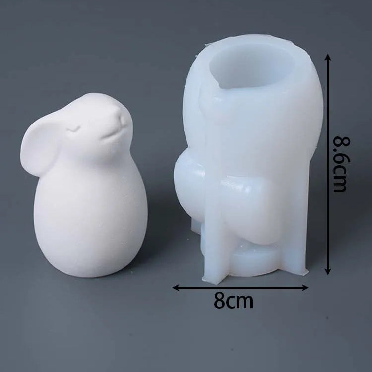 Cute Sitting Rabbit Silicone Mold