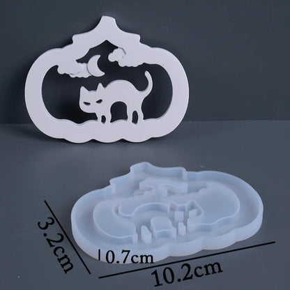 Halloween Pumpkin Silhouette Lamp Silicone Mold