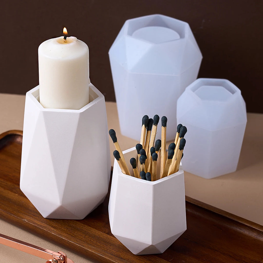 Hexagonal Candle Jar Silicone Mold