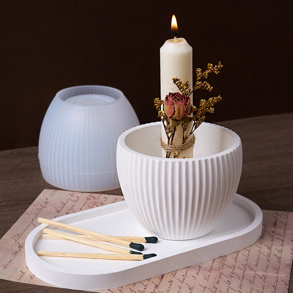 Candle Holder Candle Cup Silicone Mold.