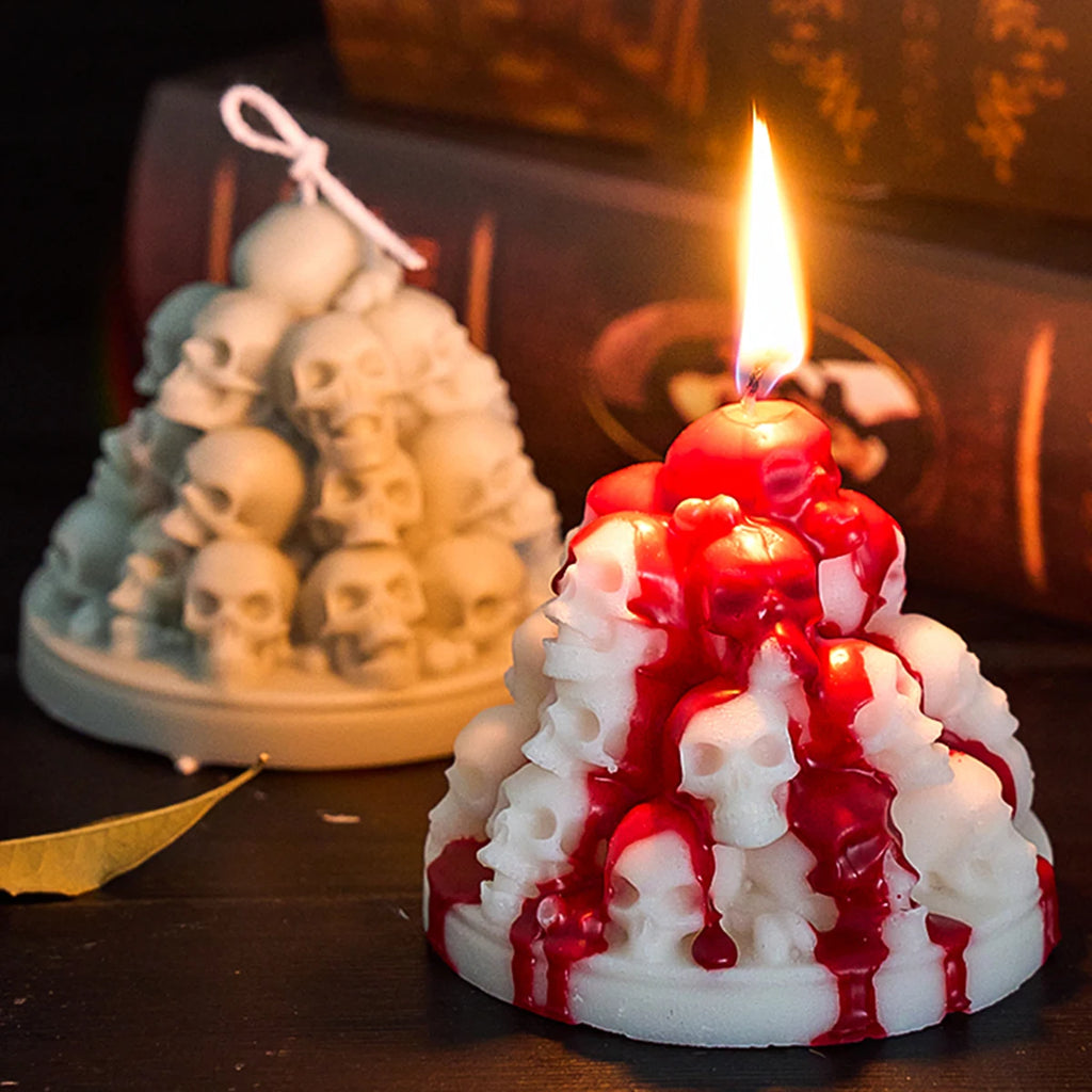 Stacked Skull Silicone Candle Mold