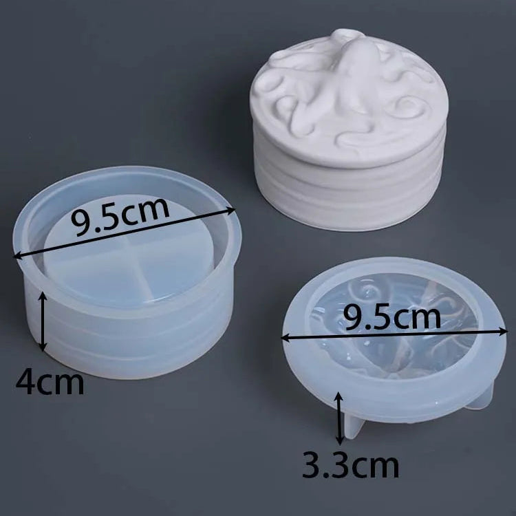 Octopus Lid Storage Jar Silicone Mold