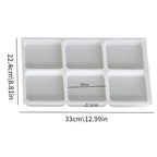 6 Cavity Deep Pour Geometric Silicone Resin Mold Square