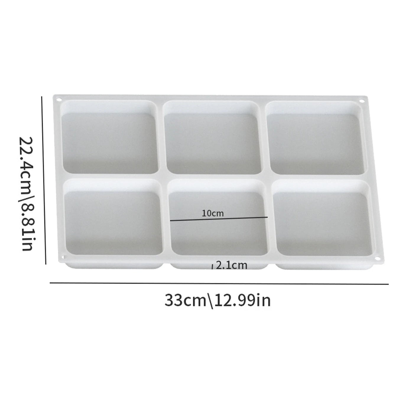 6 Cavity Deep Pour Geometric Silicone Resin Mold