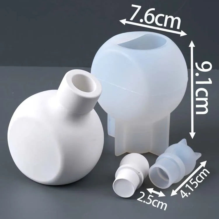 Bottle Ornament with Lid Silicone Mold