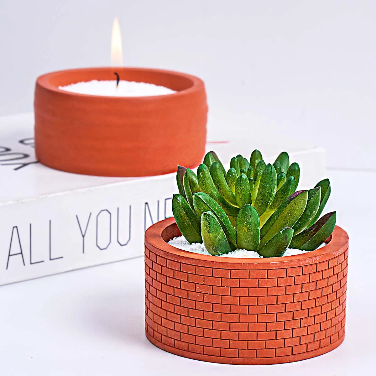 Textured Round Silicone Jar Mold