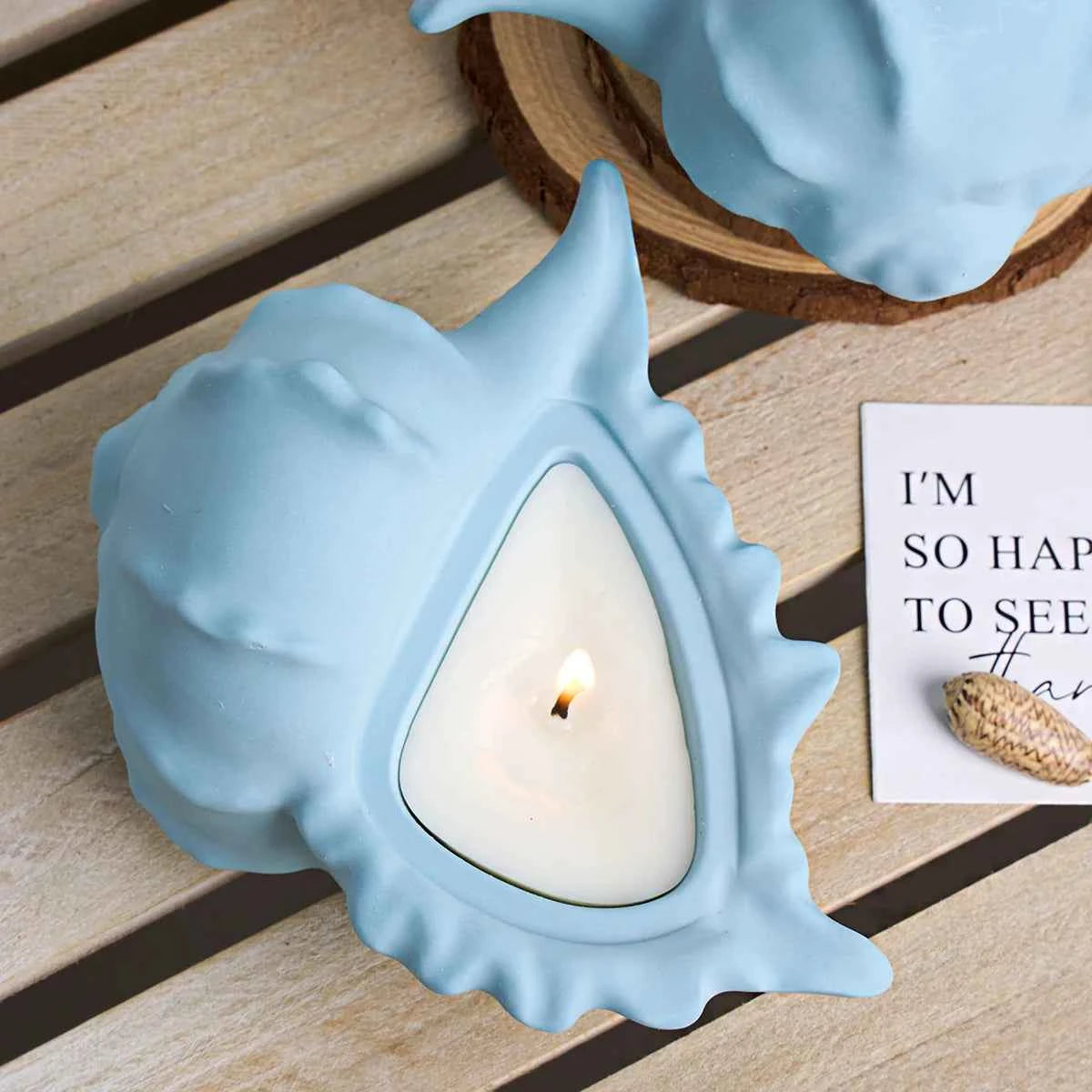 Marea Conch Shell Candle Vessel Silicone Mold