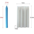 Geometric Rod Candle Mold Ribbed Rod